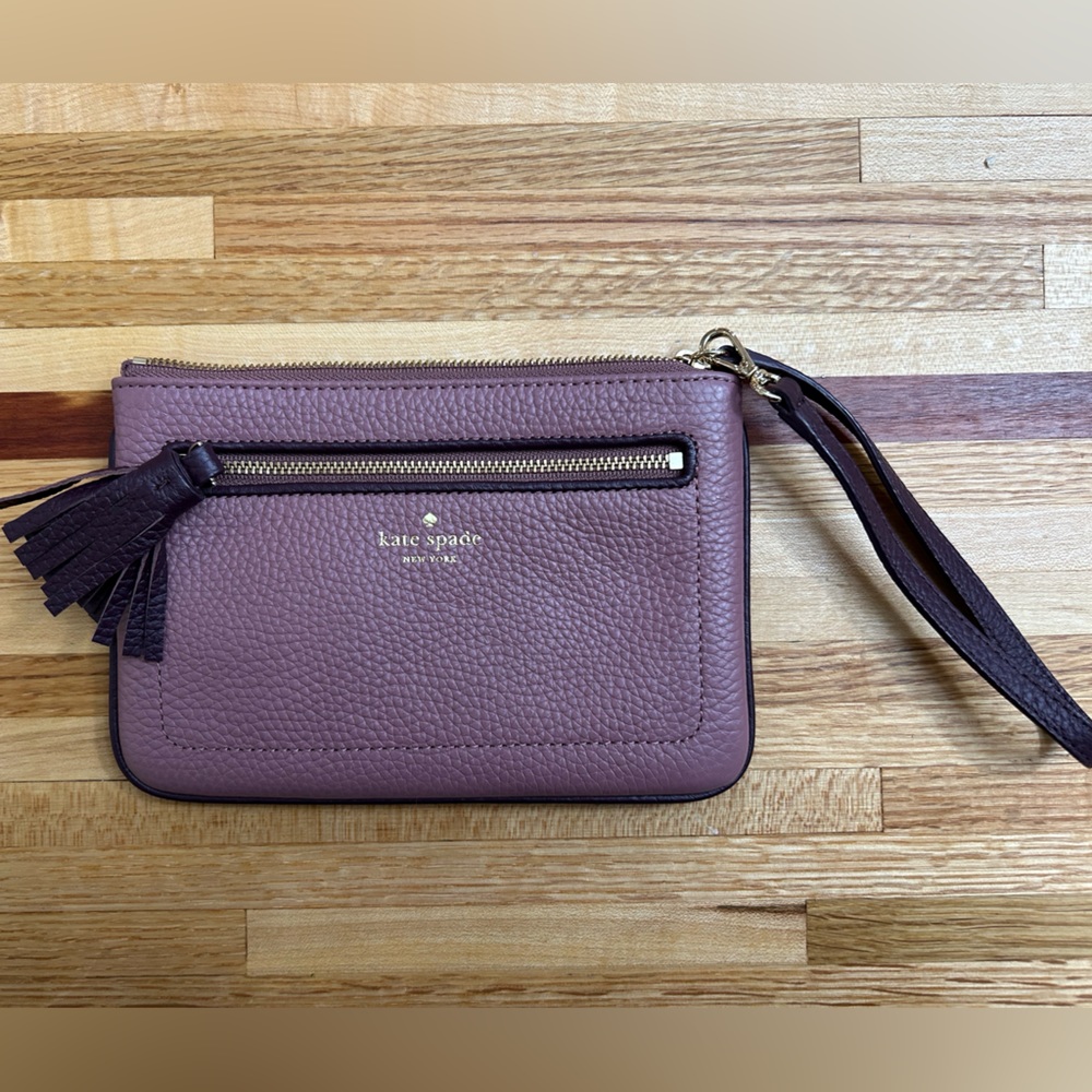 NWT Kate Spade Leather Wristlet with Tassel